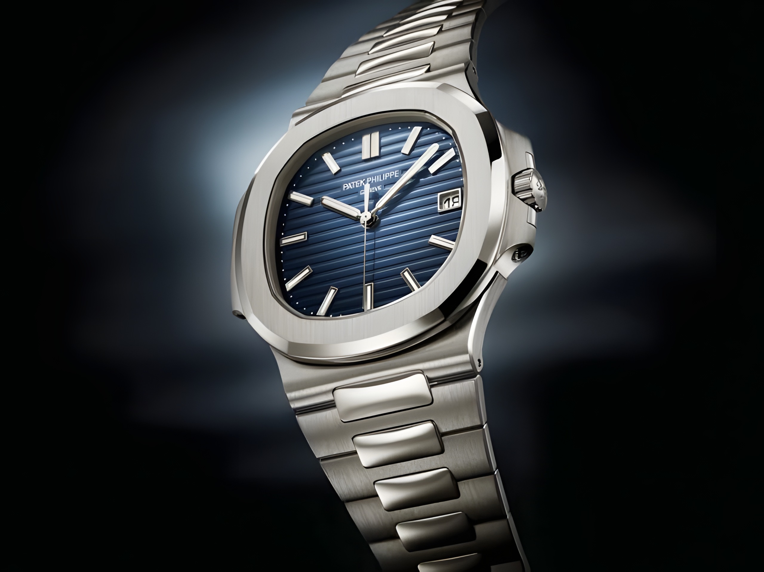 Patek Philippe Nautilus with a blue dial