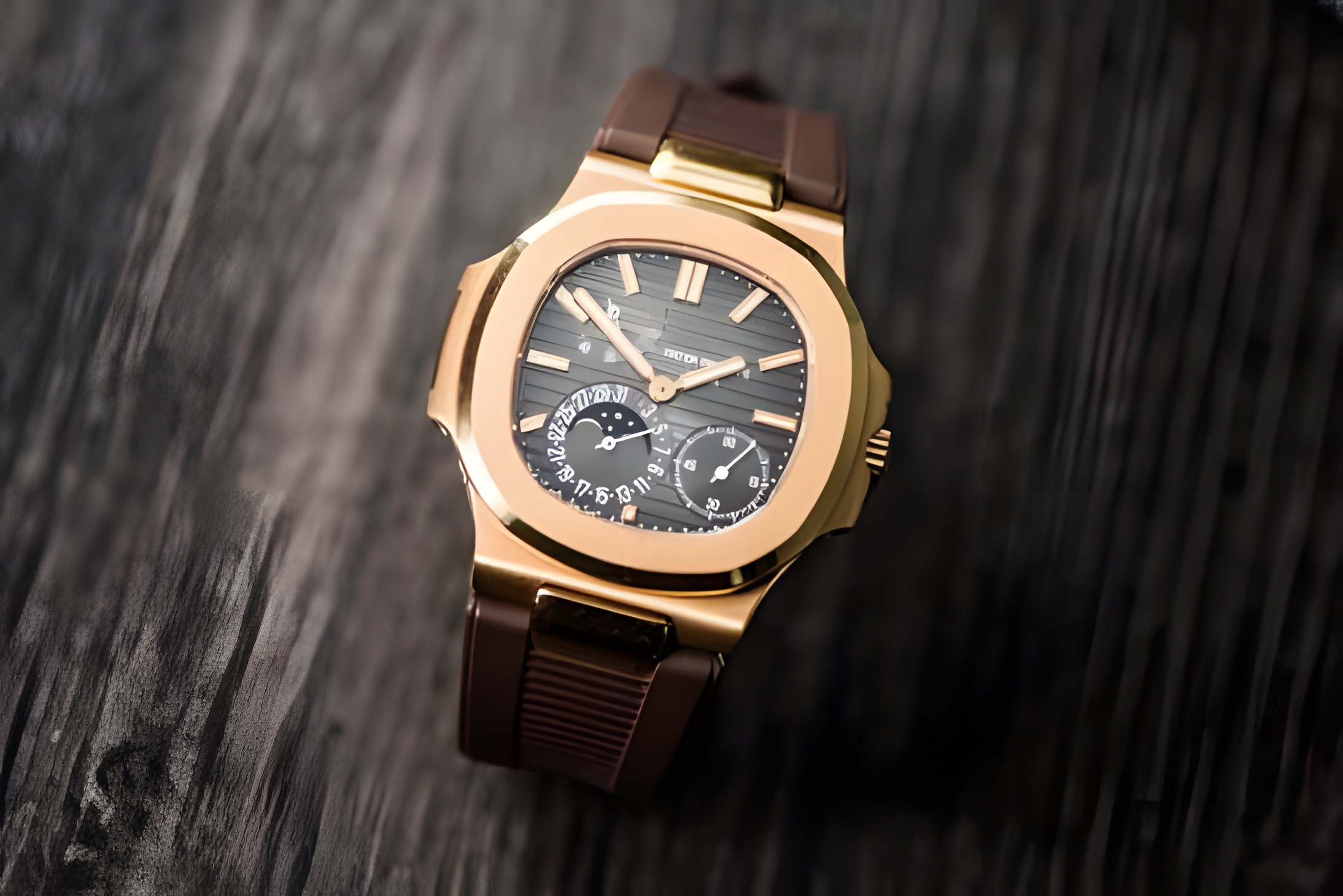 Rose gold Patek Philippe Nautilus