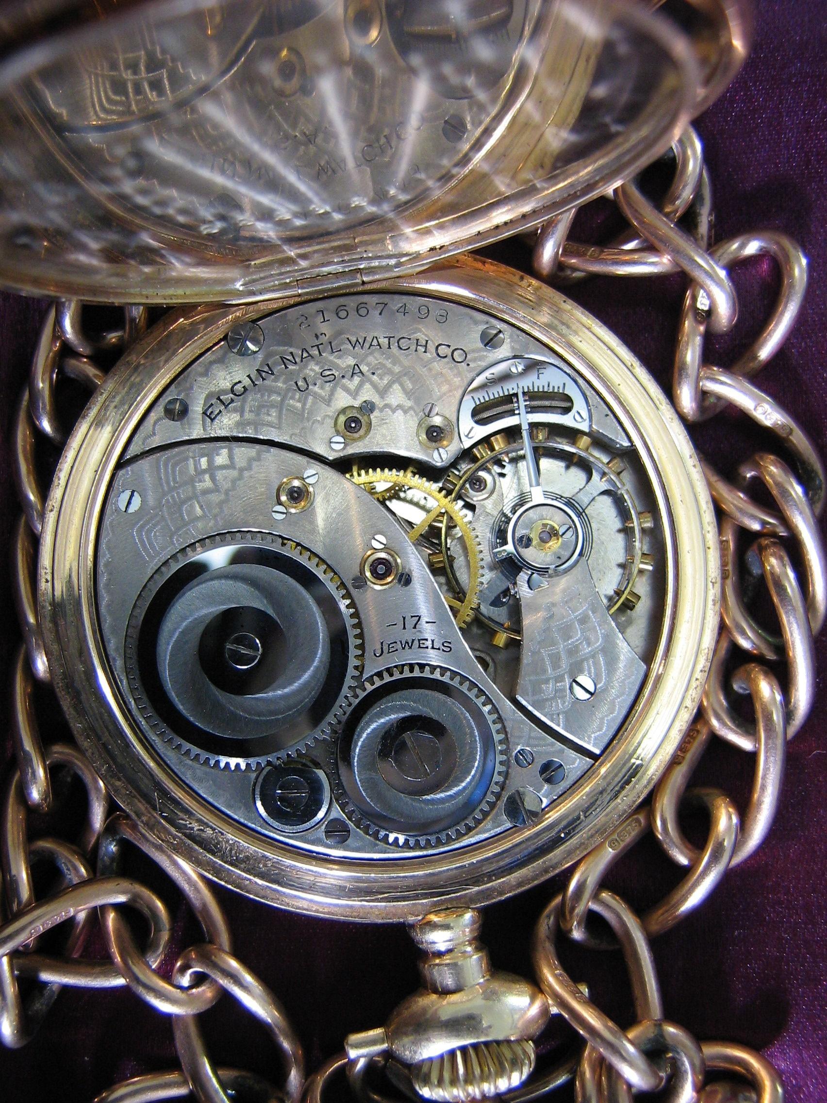 A stem-wound pocket watch, wound from the crown
